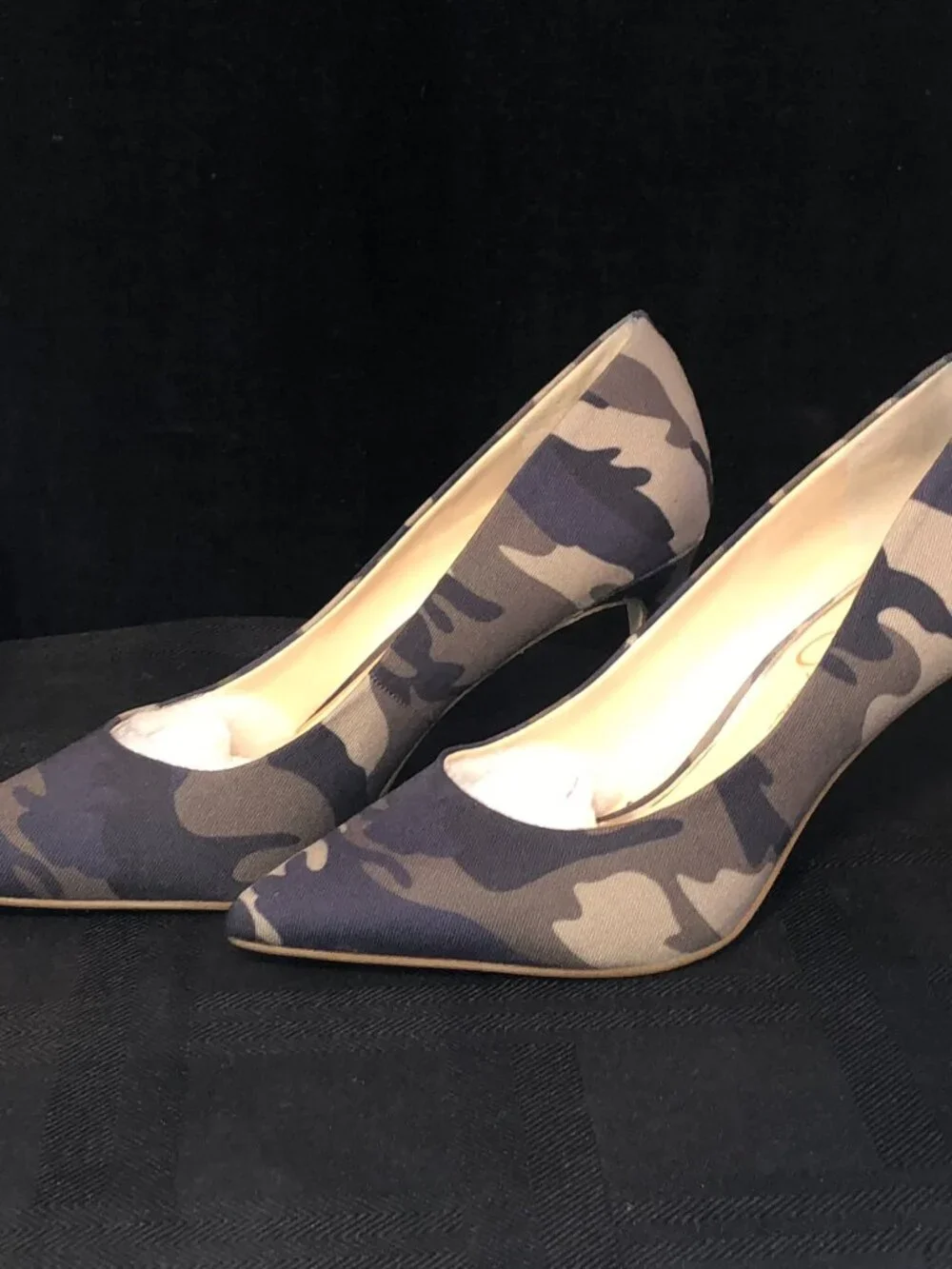 Jessica Simpson Carpena Camo Pump Heels Women Size 7.5 M Fatigue Camouflage